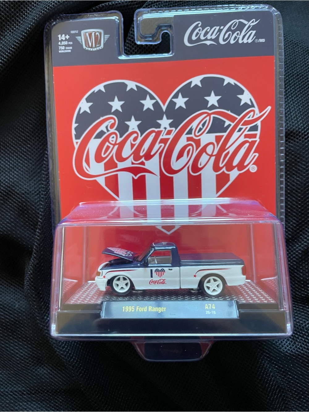 Coca-Cola 1995 Ford Ranger Diecast Toy Truck - White & Blue